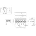 3.81MM pitch plug-in PCB terminal 90 degree bent pin socket